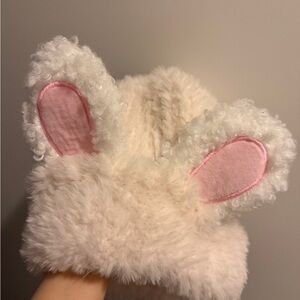 Adorable Pink and White Bunny Ear Hat